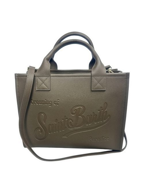 borsa donna vanity large in pelle martellata marrone MC2 Saint Barth | VANITY BAG LARGE-GRAIN LEATHER SB18